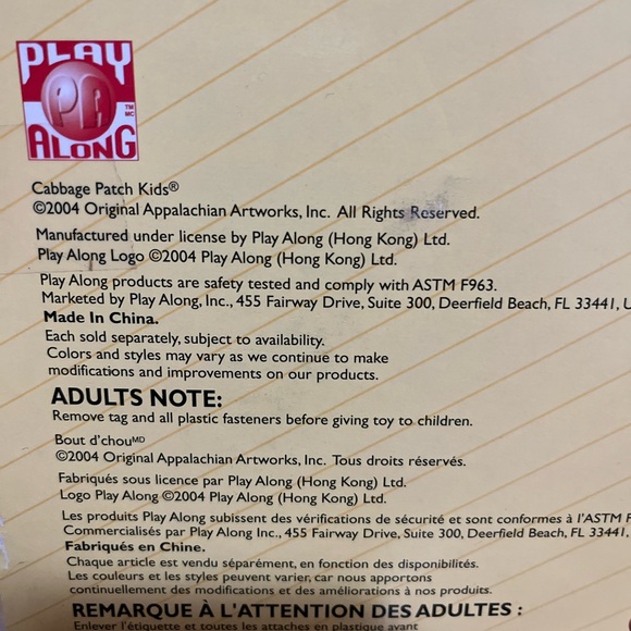 2004 Cabbage Patch Kid (factory sealed) - Picture 5 of 8